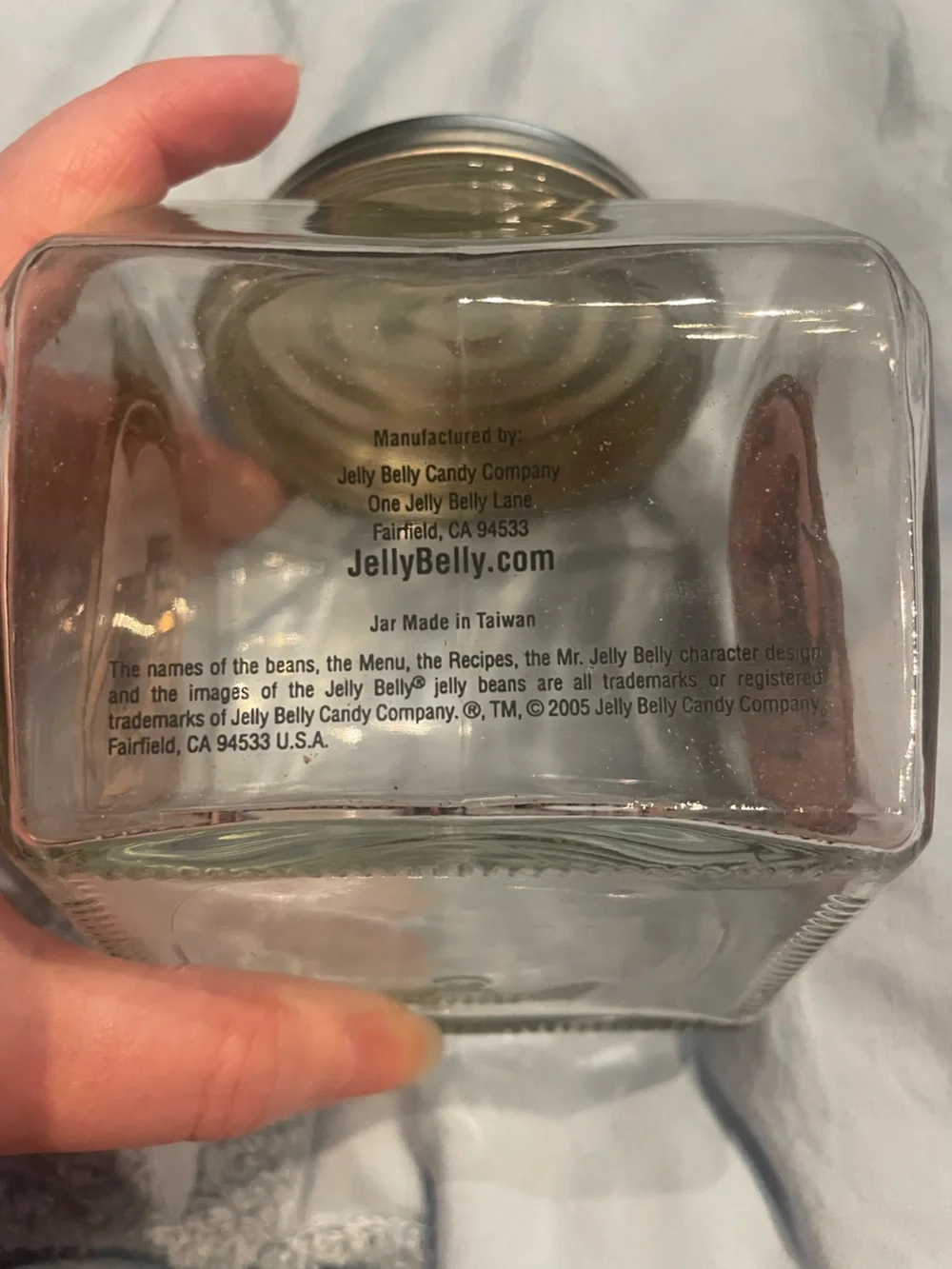 Mini Red Jelly Belly Glass Candy Jar with Lid
